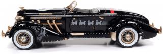 Auburn 851 Speedster 1935 Monopoly, Black with Matte Gold Auto World 1:18